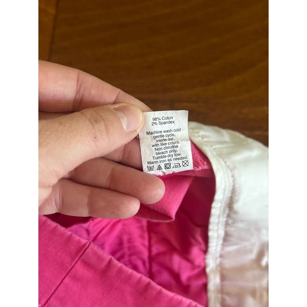 J.Crew City Fit Pink Sailor Button Shorts Stretch Cotton Size‎ 2 41679